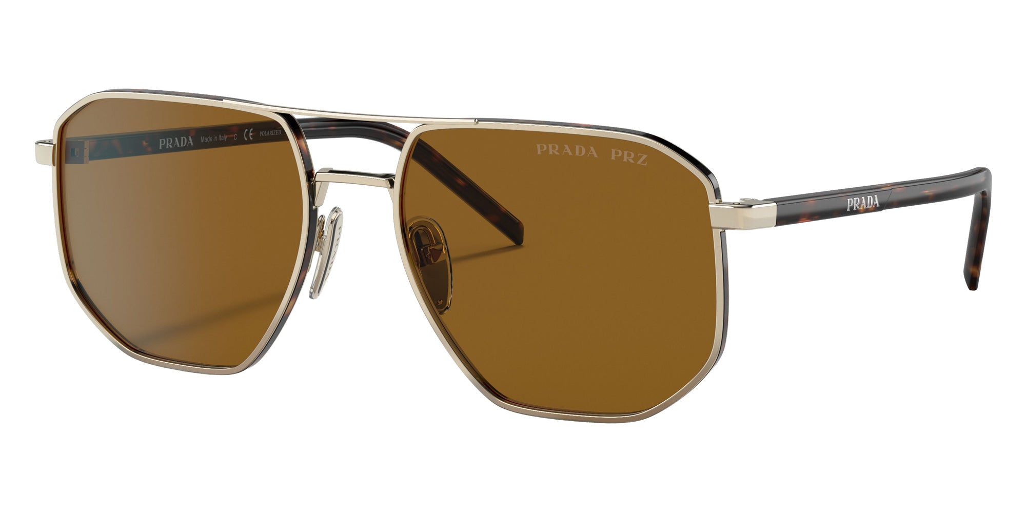 Prada PR 59YS ZVN5Y1 57 - Pale Gold / Polarized Brown #id:pr59yszvn5y1_s:100105