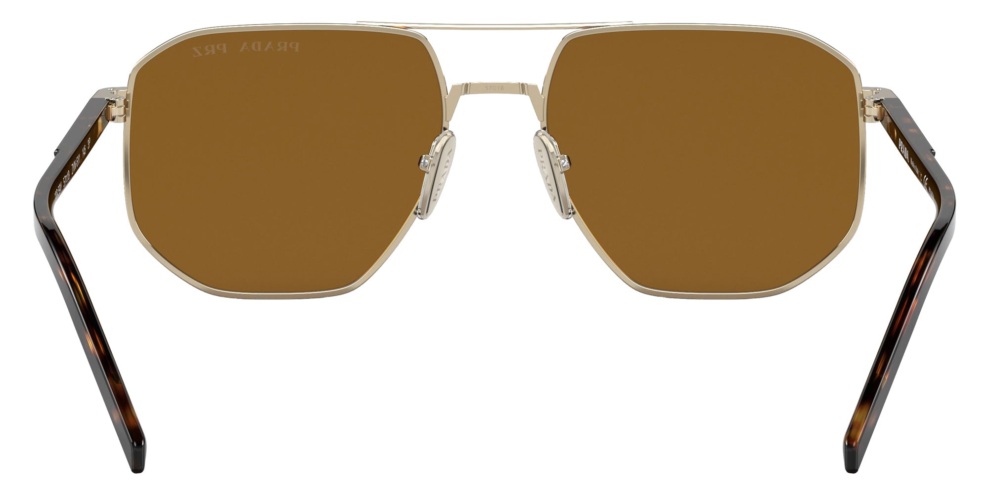 Prada PR 59YS ZVN5Y1 57 - Pale Gold / Polarized Brown #id:pr59yszvn5y1_s:100115