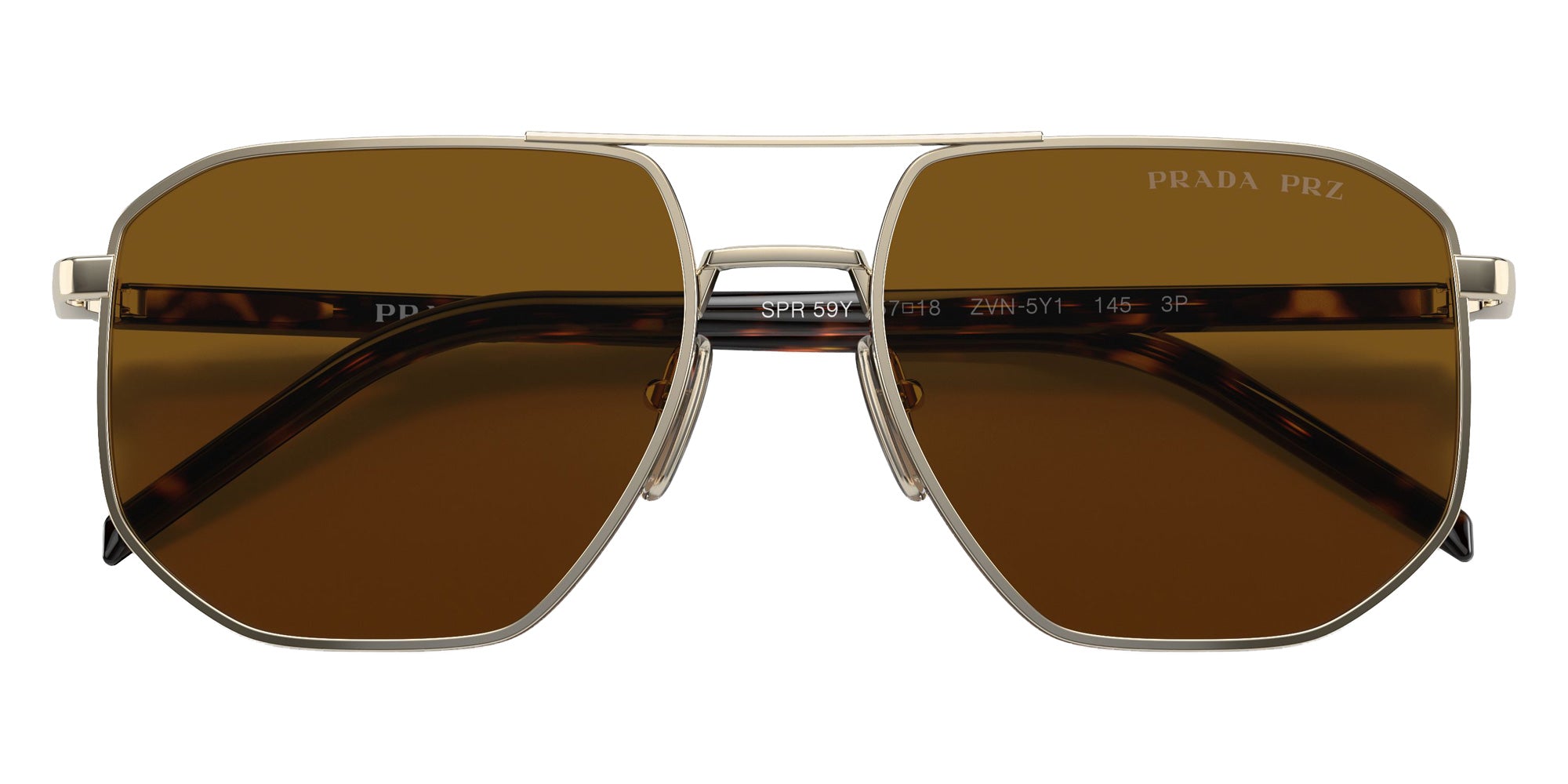 Prada PR 59YS ZVN5Y1 57 - Pale Gold / Polarized Brown #id:pr59yszvn5y1_s:100120