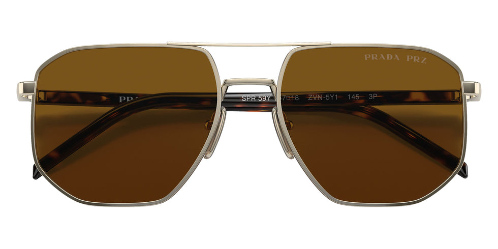 Prada PR 59YS ZVN5Y1 57 - Pale Gold / Polarized Brown #id:pr59yszvn5y1_s:100120