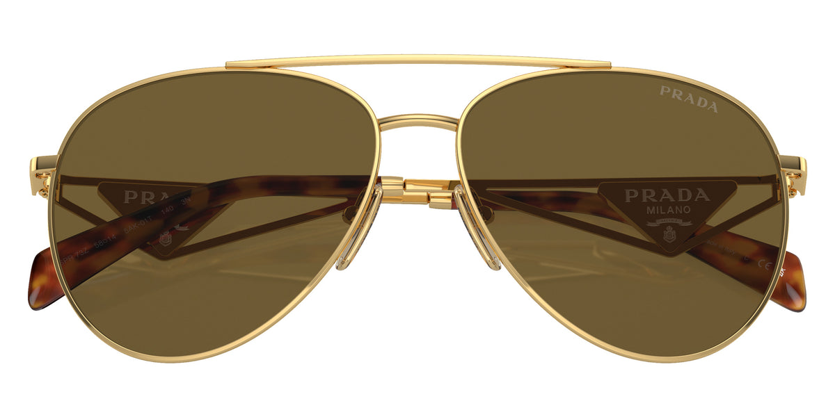 Prada PR 73ZS 5AK01T 61 - Gold / Dark Brown #id:pr73zs5ak01t_s:100120
