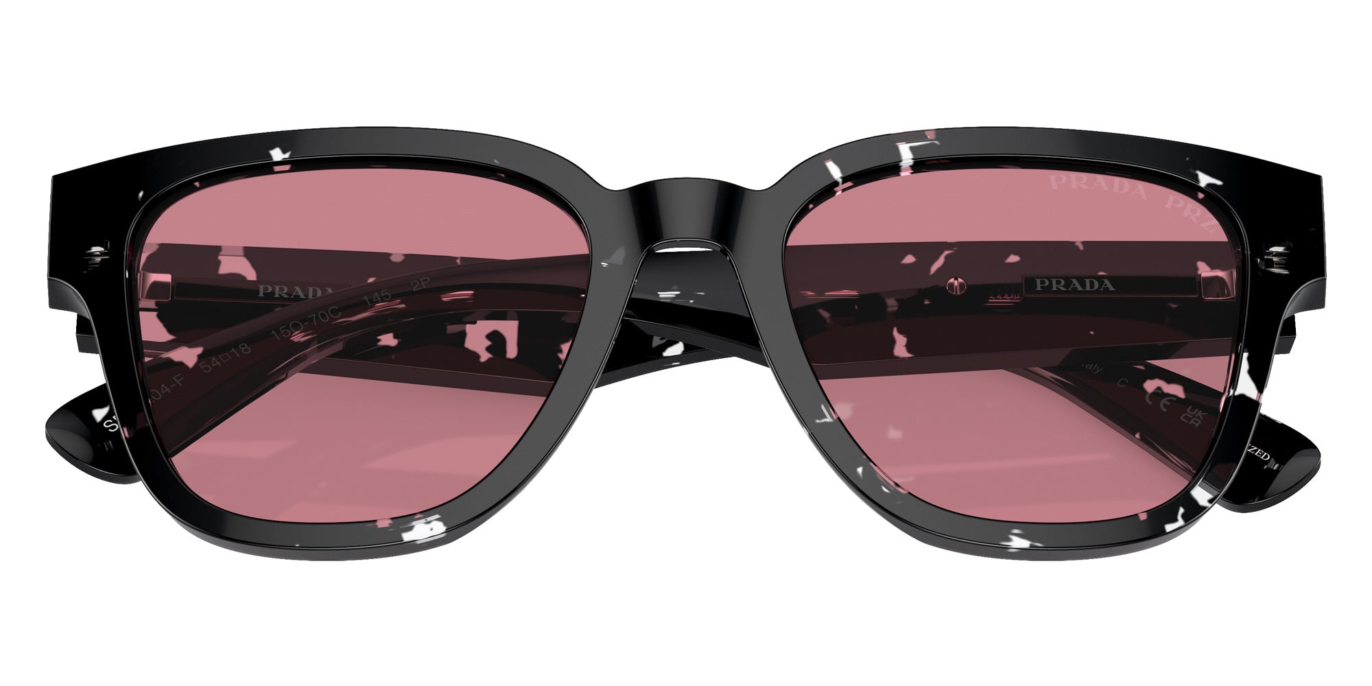 Prada PR A04SF 15O70C 54 - Havana Black Crystal / Red Crystal Polarized #id:pra04sf15o70c_s:100120