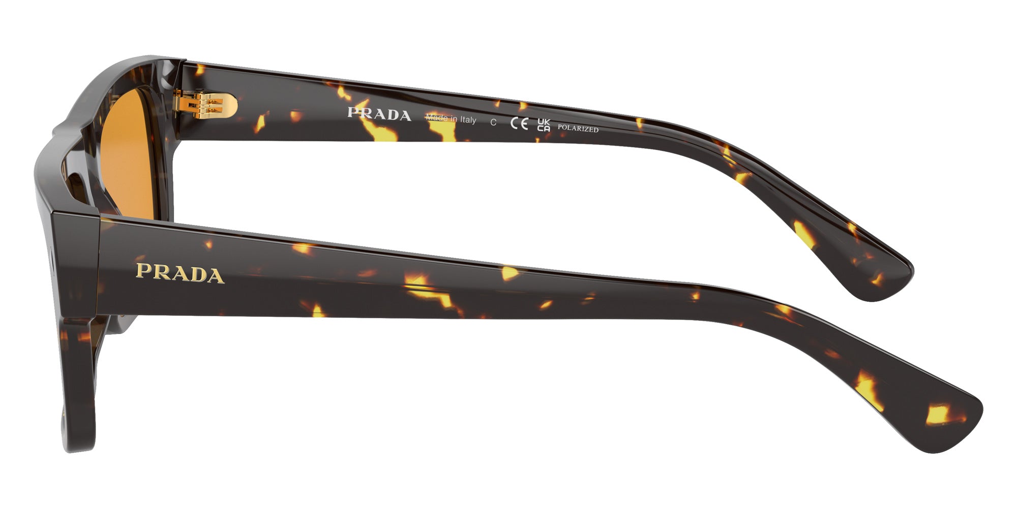 Prada PR A10S 16O20C 57 - Havana Black/Yellow / Yellow Polarized Mirrored #id:pra10s16o20c_s:106110