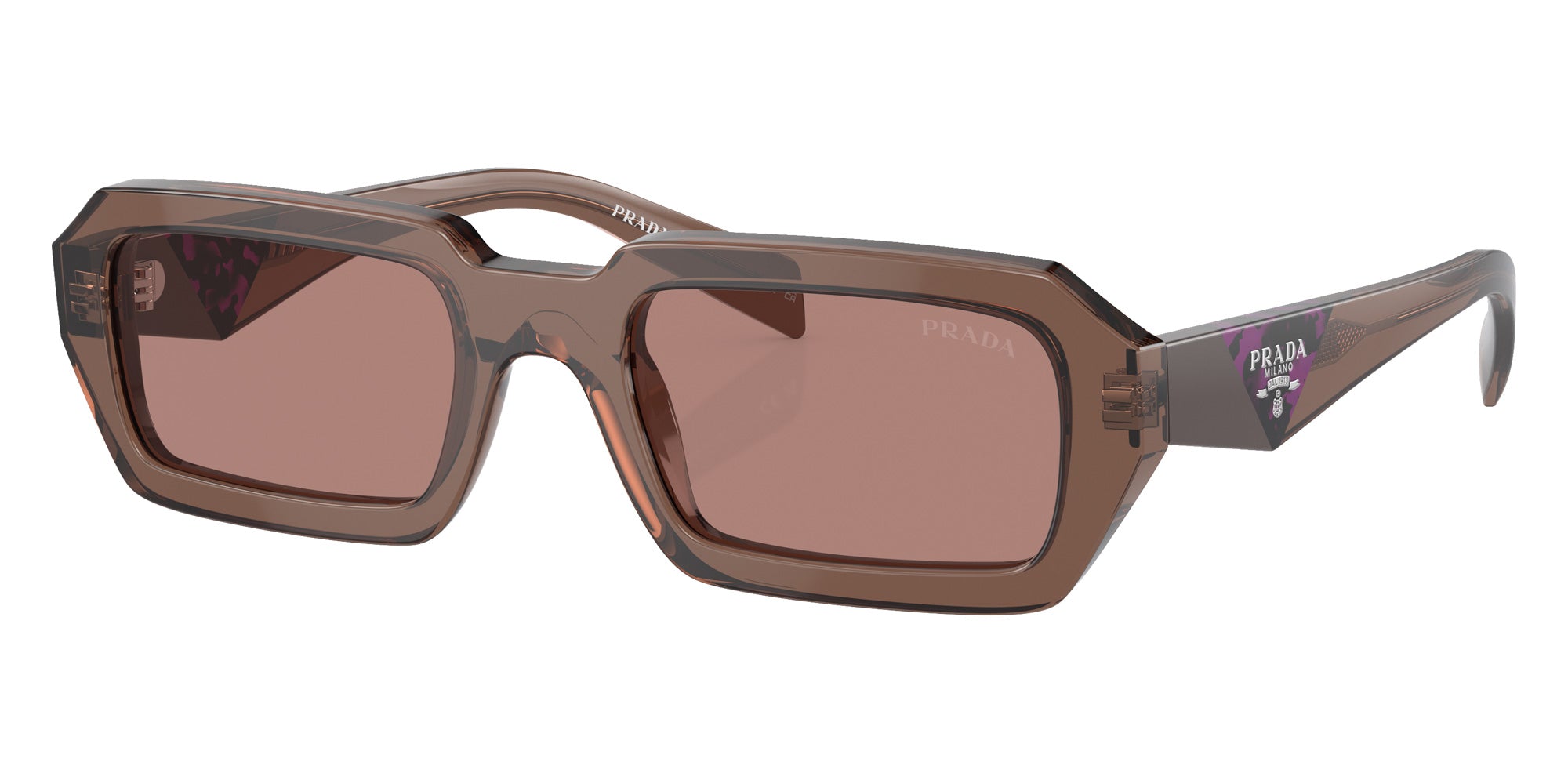Prada PR A12SF 17O60B 54 - Brown Transparent / Light Brown #id:pra12sf17o60b_s:102105