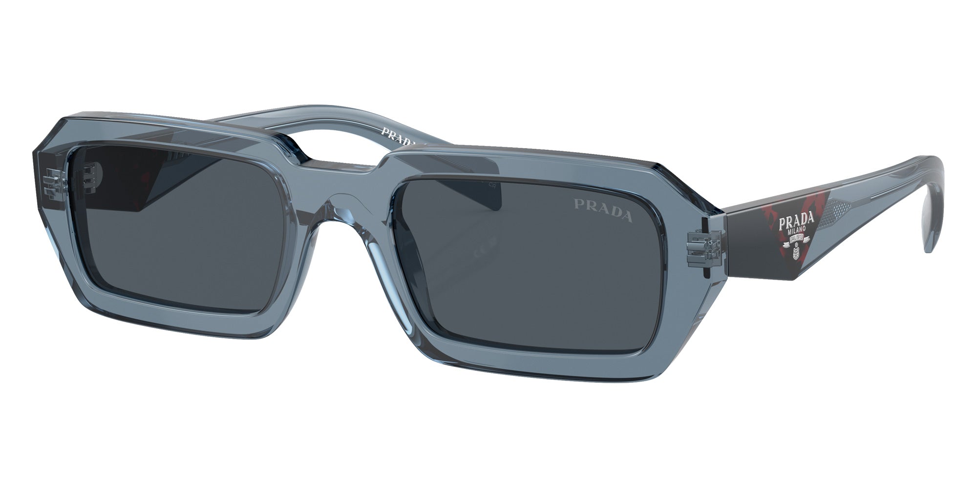 Prada PR A12SF 19O70B 54 - Transparent Blue / Dark Gray #id:pra12sf19o70b_s:104105