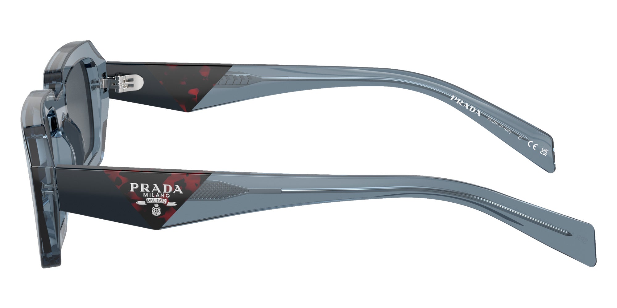 Prada PR A12SF 19O70B 54 - Transparent Blue / Dark Gray #id:pra12sf19o70b_s:104110
