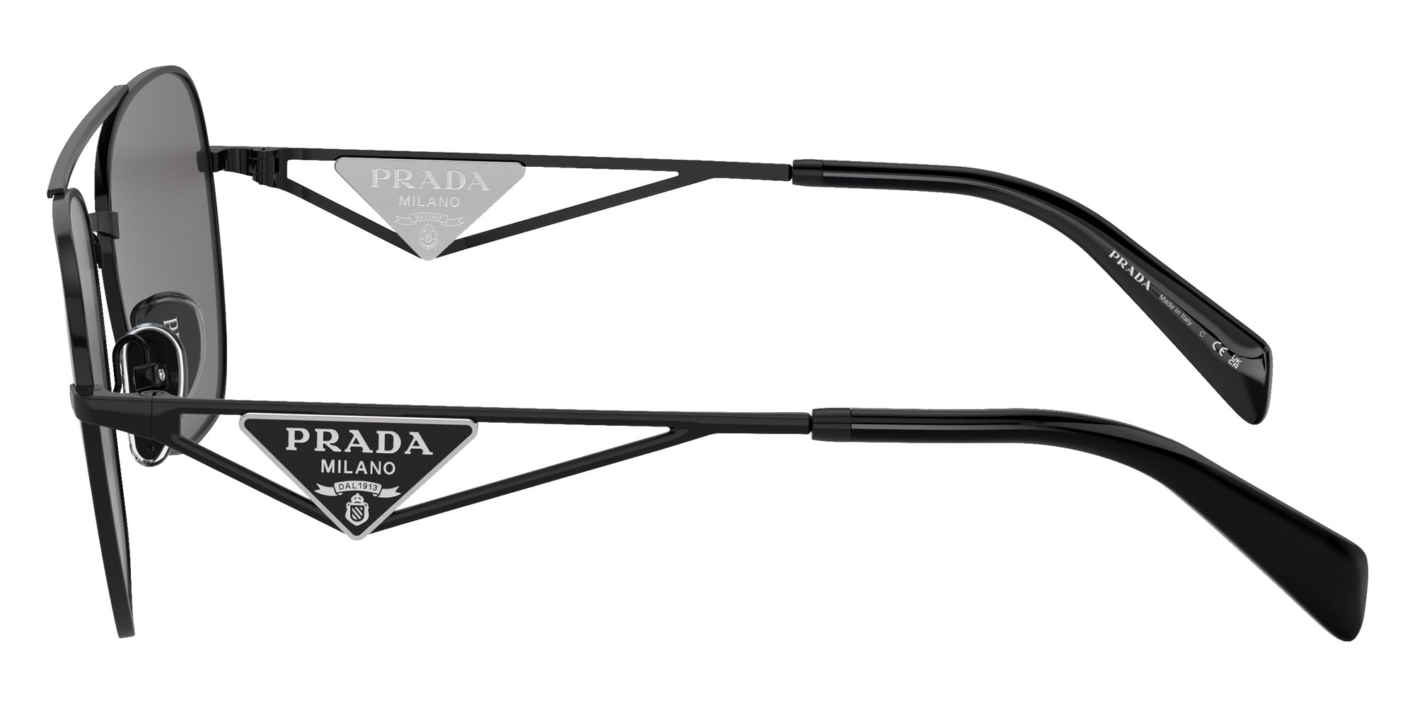 Prada PR A50S 1AB5Z1 59 - Metal Black / Dark Gray Polarized #id:pra50s1ab5z1_s:100110