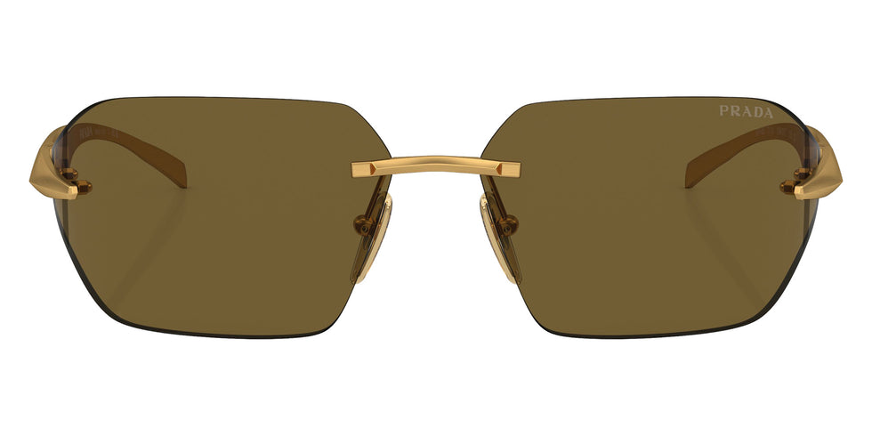 Prada PR A55S 15N01T 71 - Satin Yellow Gold / Dark Brown #id:pra55s15n01t_s:100100