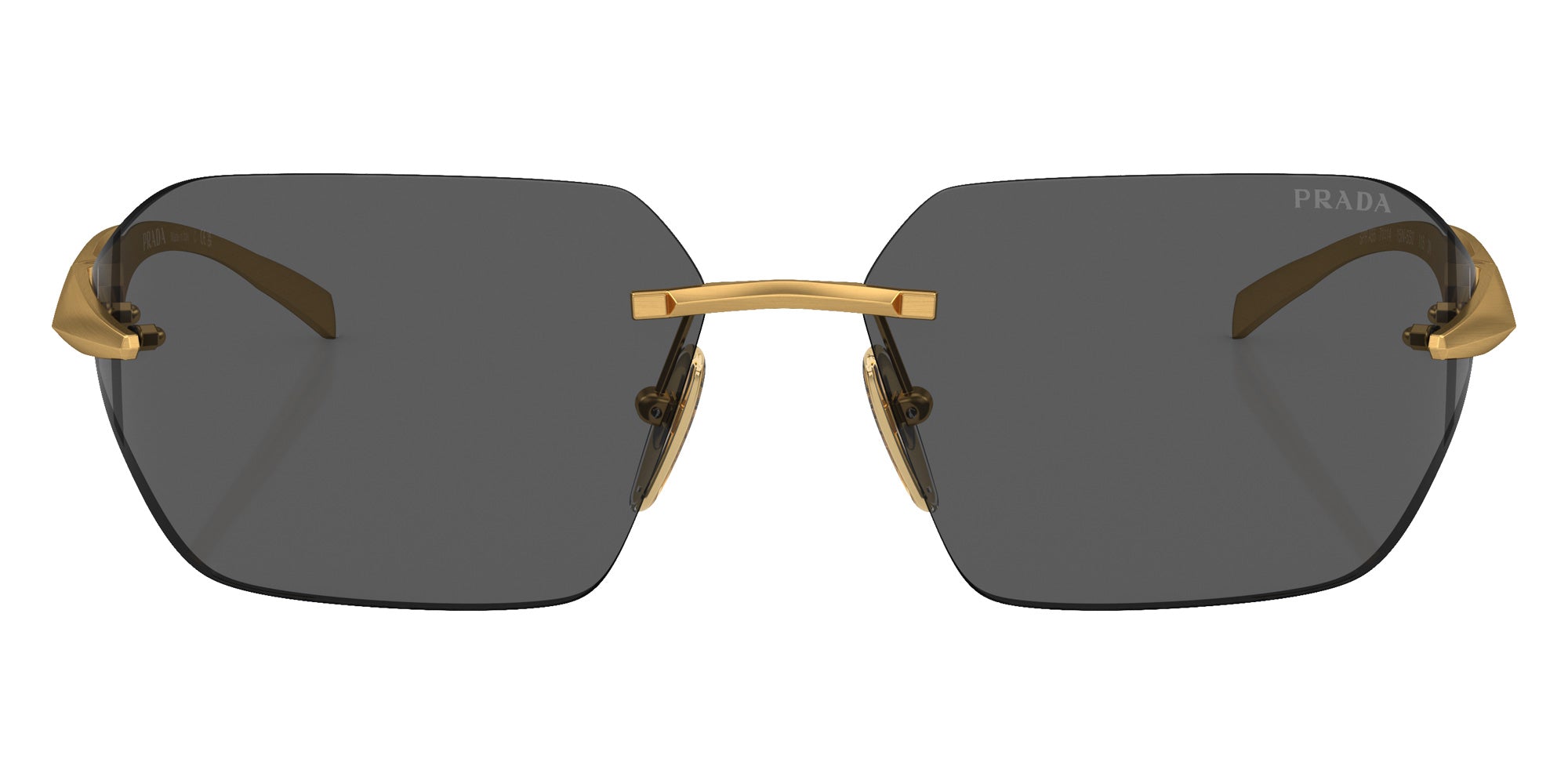 Prada PR A55S 15N5S0 71 - Satin Yellow Gold / Dark Gray #id:pra55s15n5s0_s:100100