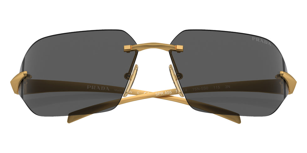 Prada PR A55S 15N5S0 71 - Satin Yellow Gold / Dark Gray #id:pra55s15n5s0_s:100120