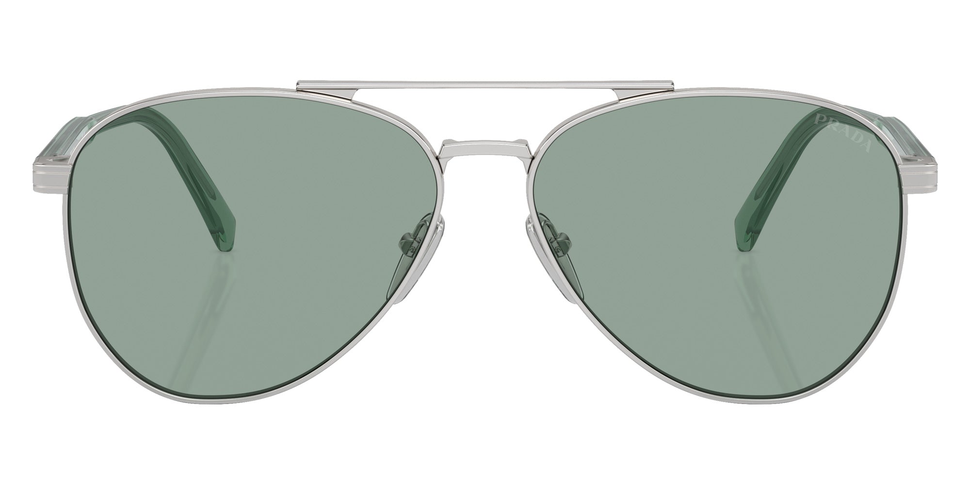 Prada PR A58S 1BC10G 58 - Silver / Petrol Green #id:pra58s1bc10g_s:102100