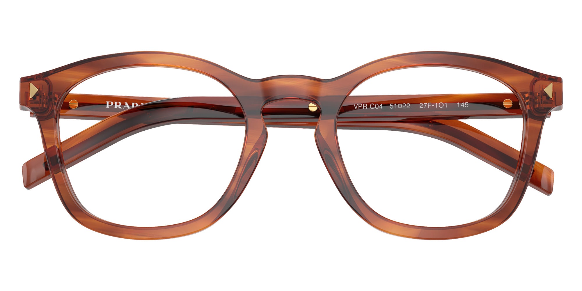Prada PR C04V 27F1O1 49 - Striped Cognac #id:prc04v27f1o1_s:110120