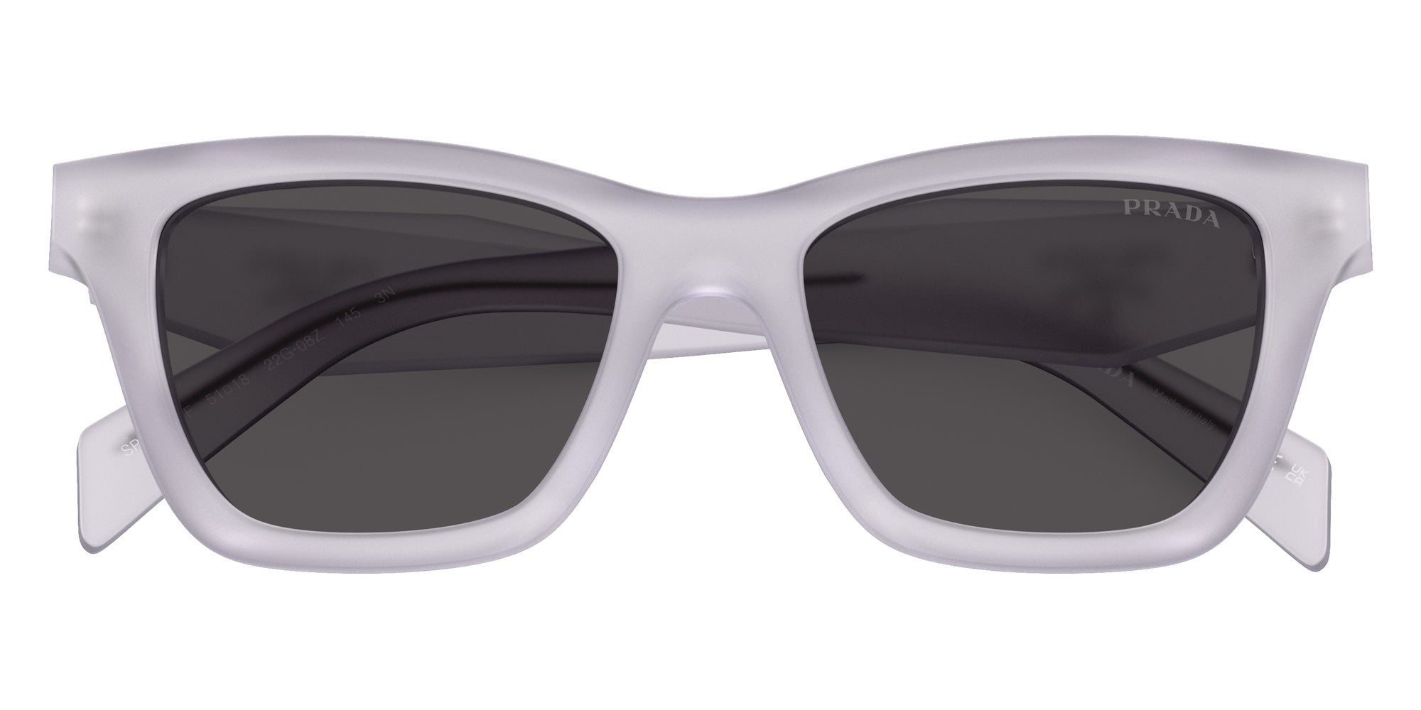 Prada PR C07SF 22G08Z 52 - Frosted Ice / Dark Gray #id:prc07sf22g08z_s:100120