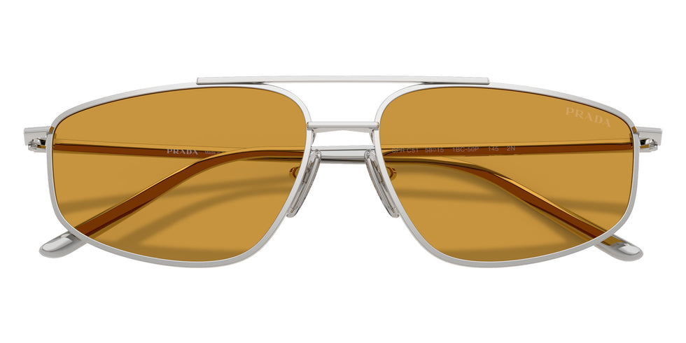 Prada PR C51S 1BC50P 58 - Silver / Dark Honey #id:prc51s1bc50p_s:100120