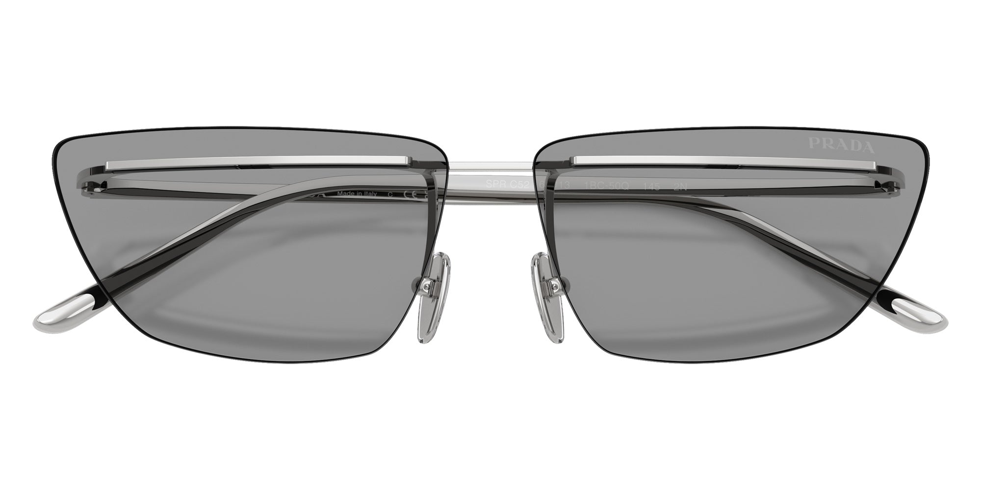 Prada PR C52S 1BC50Q 64 - Silver / Gray #id:prc52s1bc50q_s:100120