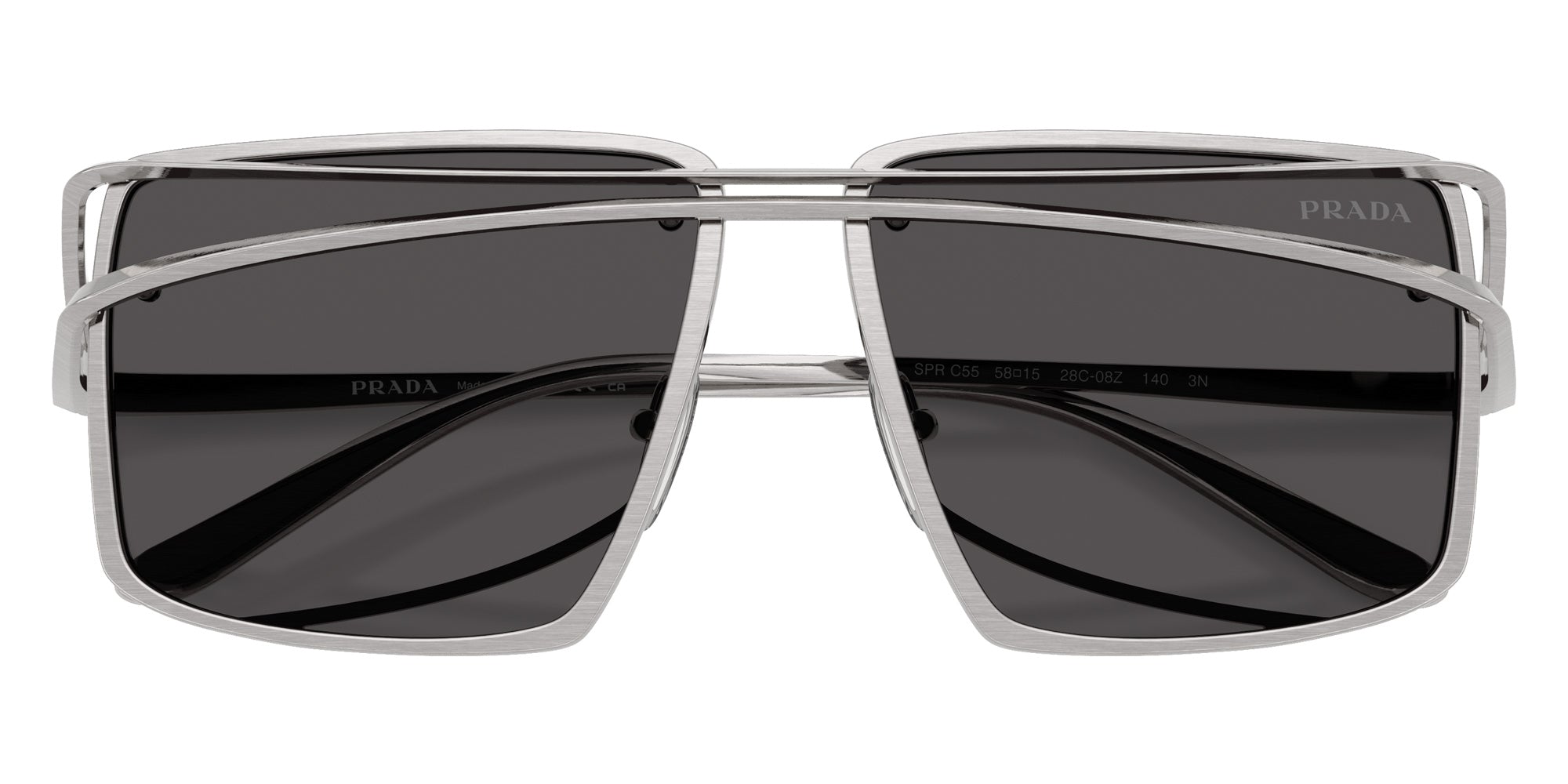 Prada PR C55S 28C08Z 58 - Vintage Silver / Dark Gray #id:prc55s28c08z_s:100120