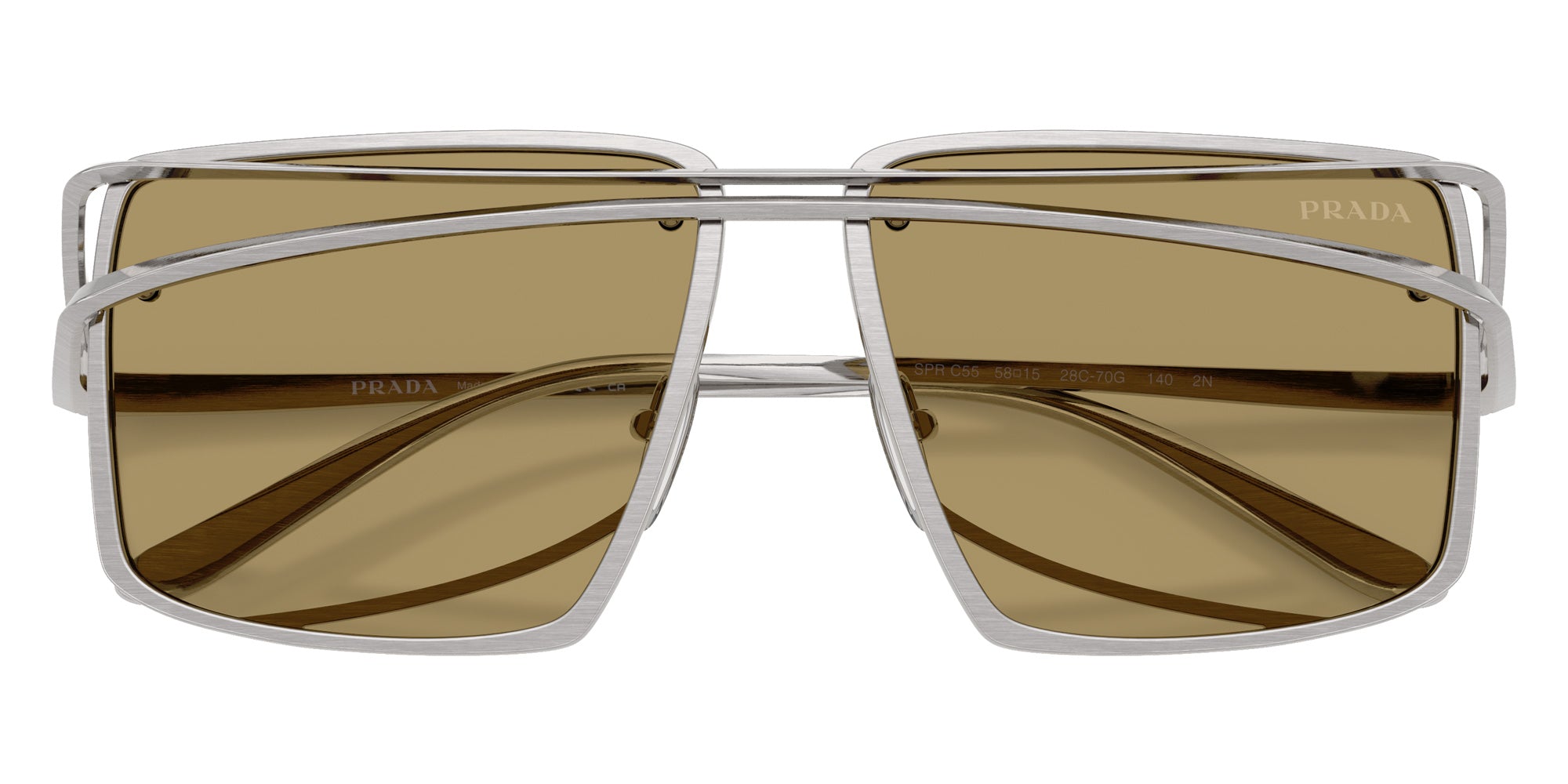 Prada PR C55S 28C70G 58 - Vintage Silver / Green Olive #id:prc55s28c70g_s:102120