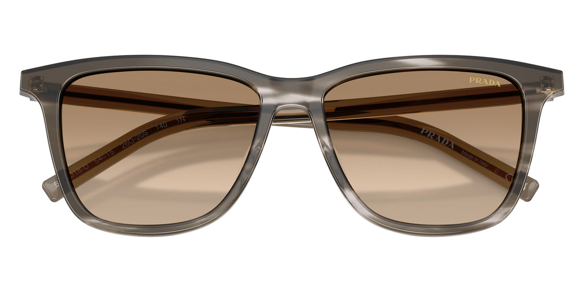 Prada PR D18SD 26O20S 54 - Striped Ebony / Yellow Gradient Brown #id:prd18sd26o20s_s:104120