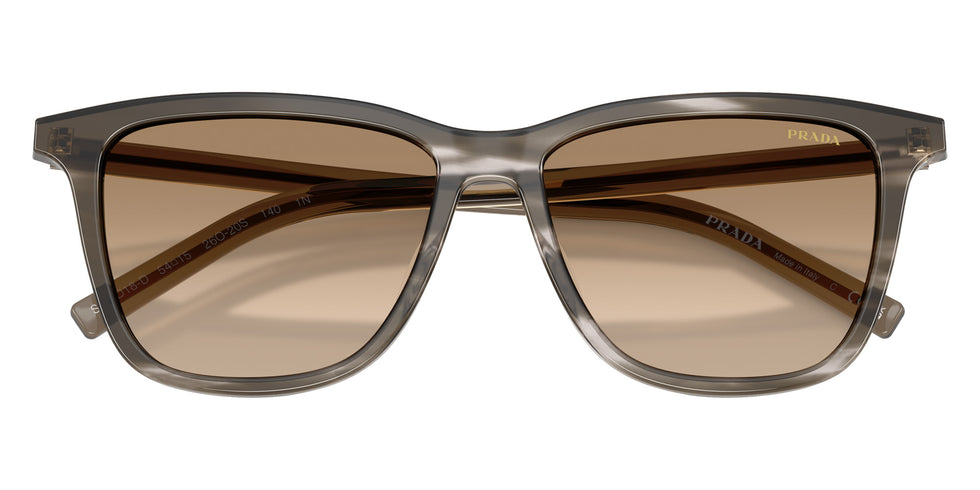 Prada PR D18SD 26O20S 54 - Striped Ebony / Yellow Gradient Brown #id:prd18sd26o20s_s:104120