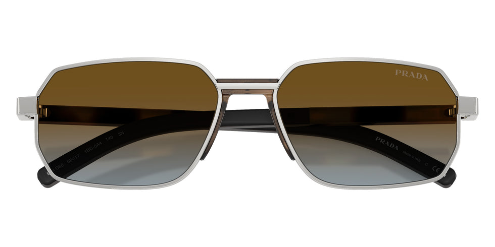 Prada PR D60S 1BC0A4 58 - Silver / Blue Gradient Brown #id:prd60s1bc0a4_s:102120