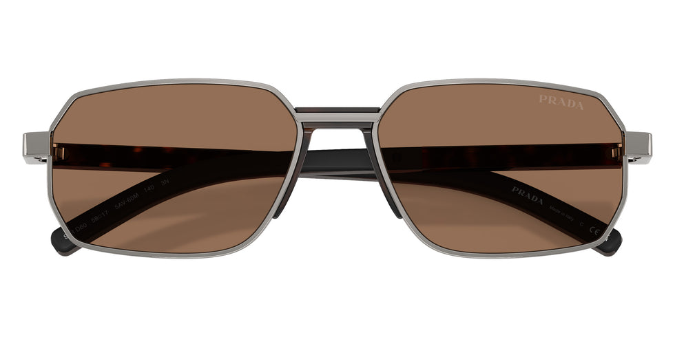 Prada PR D60S 5AV60M 58 - Gunmetal / Dark Brown #id:prd60s5av60m_s:106120