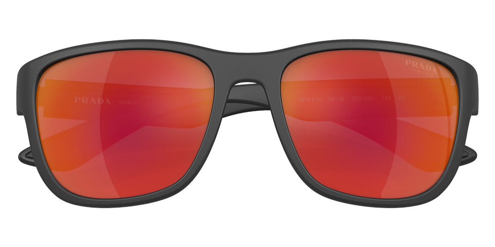 Prada Linea Rossa PS 01US Active 1BO04U 59 - Matte Black / Dark Gray Mirrored Orange Tuning #id:ps01us1bo04u_s:100120
