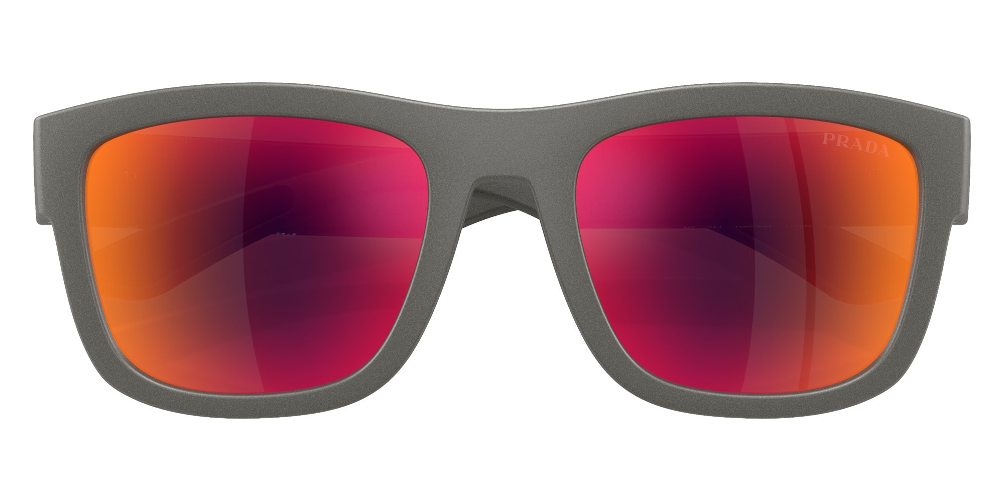 Prada Linea Rossa PS 01ZSF 16X02U 56 - Silver Gray / Brown Mirrored Orange #id:ps01zsf16x02u_s:100120