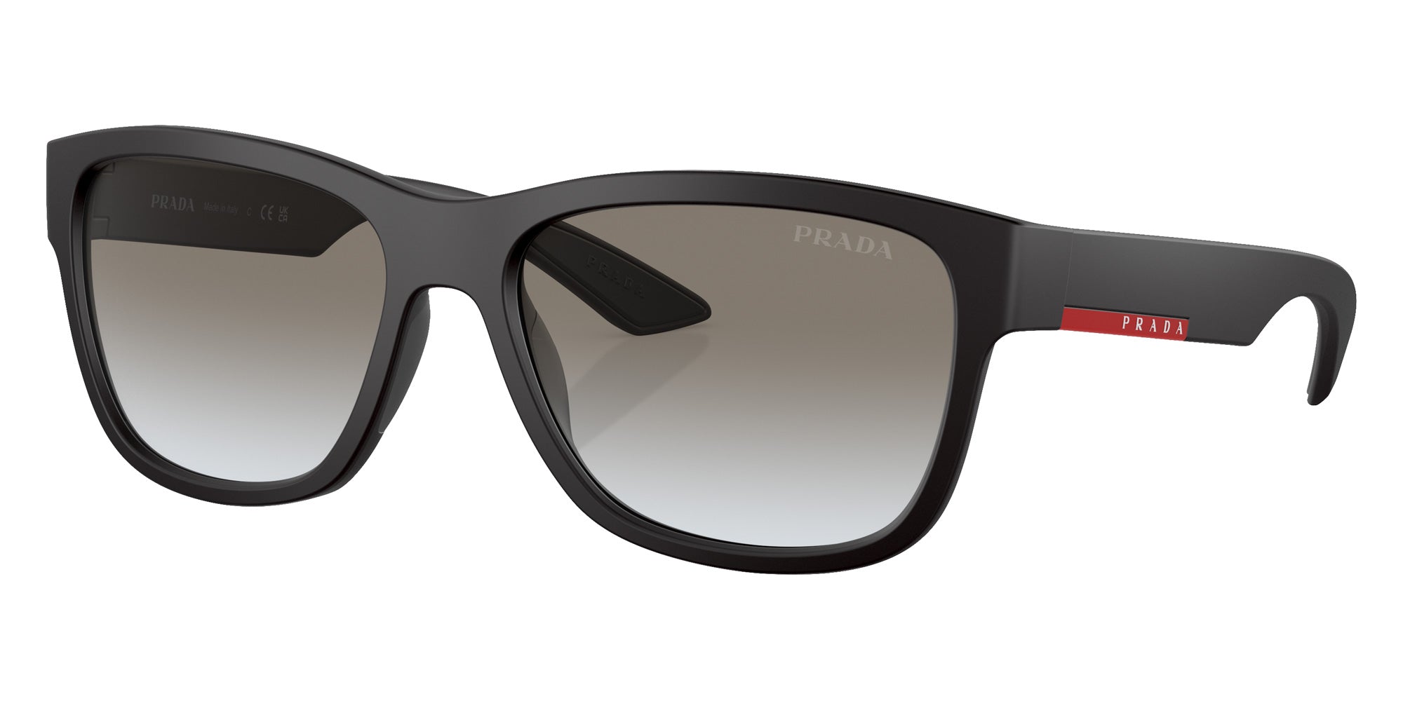 Prada Linea Rossa PS 03QS Lifestyle DG00A7 57 - Black Rubber / Gray Gradient #id:ps03qsdg00a7_s:100105