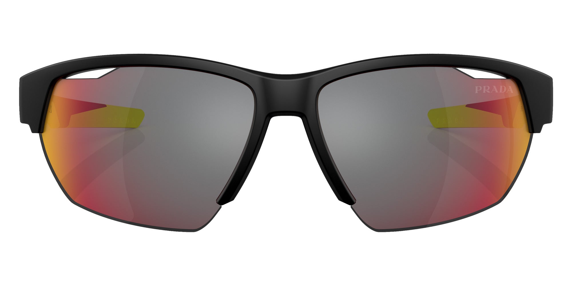 Prada Linea Rossa PS 03YS 17G08F 64 - Matte Black / Dark Gray Mirrored Blue/Red #id:ps03ys17g08f_s:100100