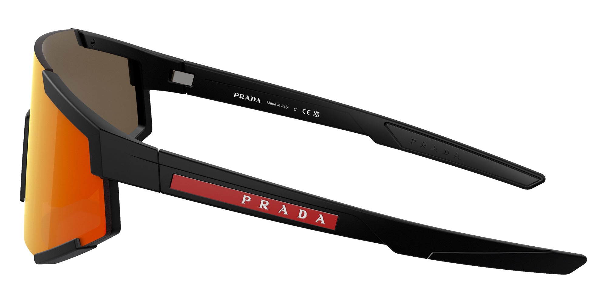 Prada Linea Rossa PS 04WS DG002U 137 - Black Rubber / Brown Mirrored Orange #id:ps04wsdg002u_s:100110