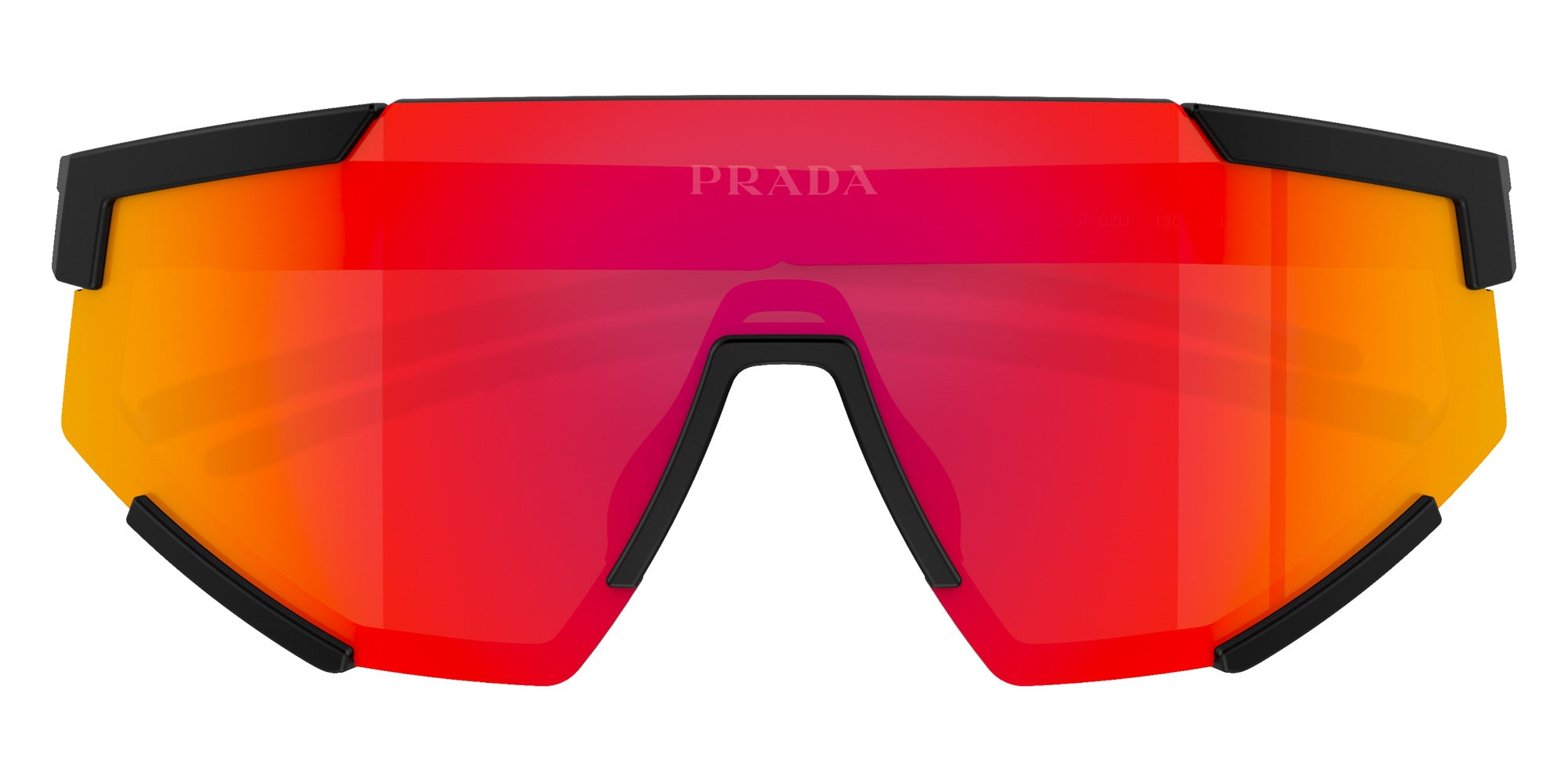 Prada Linea Rossa PS 04WS DG002U 137 - Black Rubber / Brown Mirrored Orange #id:ps04wsdg002u_s:100120