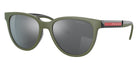 Prada Linea Rossa PS 05XS 03S0D3 54 - Military Rubber/Ardesia / Light Gray Mirrored Black #id:ps05xs03s0d3_s:100105