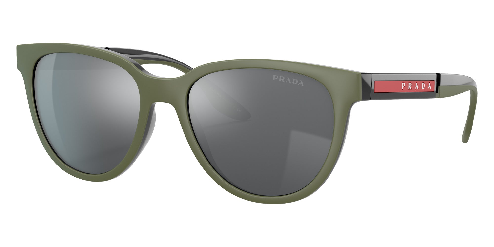 Prada Linea Rossa PS 05XS 03S0D3 54 - Military Rubber/Ardesia / Light Gray Mirrored Black #id:ps05xs03s0d3_s:100105