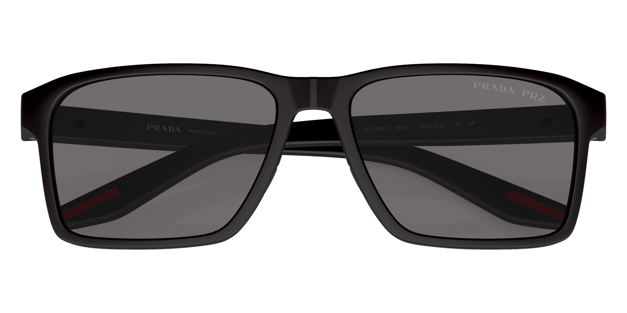 Prada Linea Rossa PS 05YSF DG002G 58 - Black Rubber / Dark Gray Polarized #id:ps05ysfdg002g_s:102120