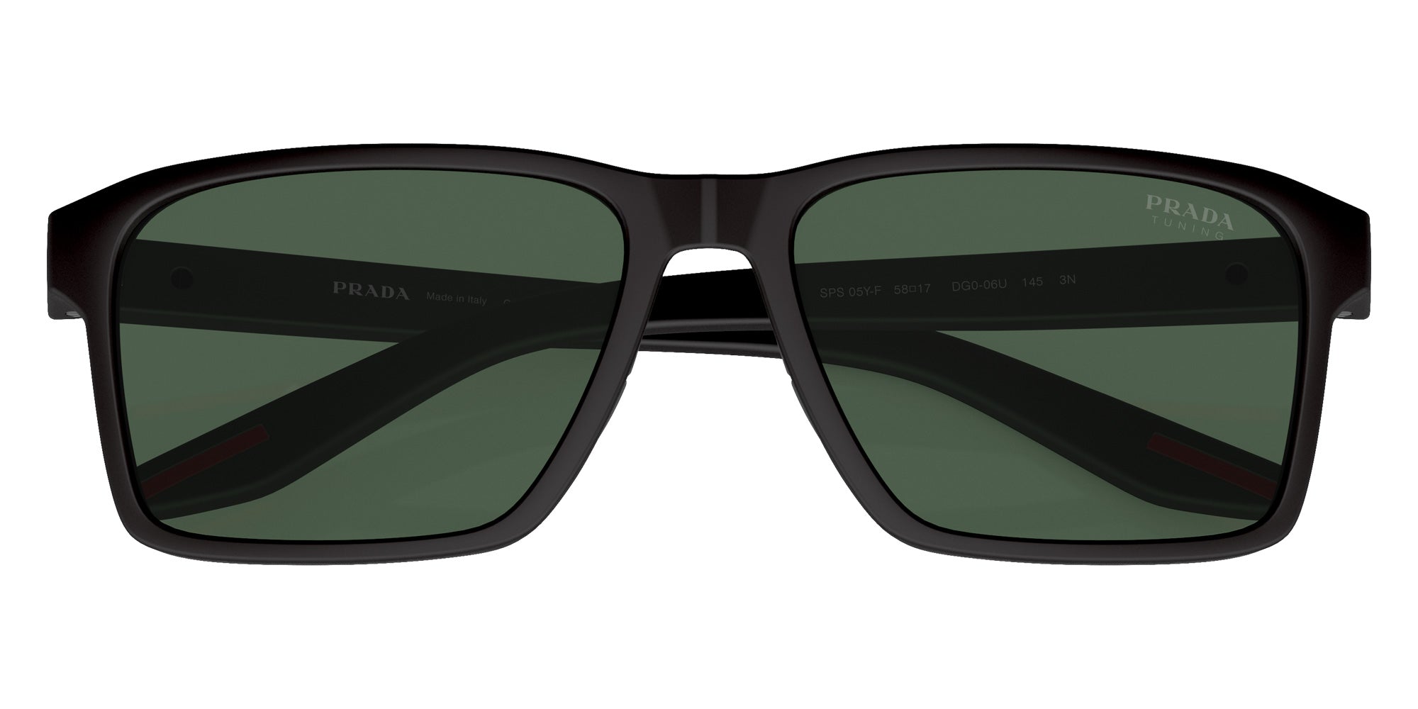 Prada Linea Rossa PS 05YSF DG006U 58 - Black Rubber / Dark Green #id:ps05ysfdg006u_s:104120