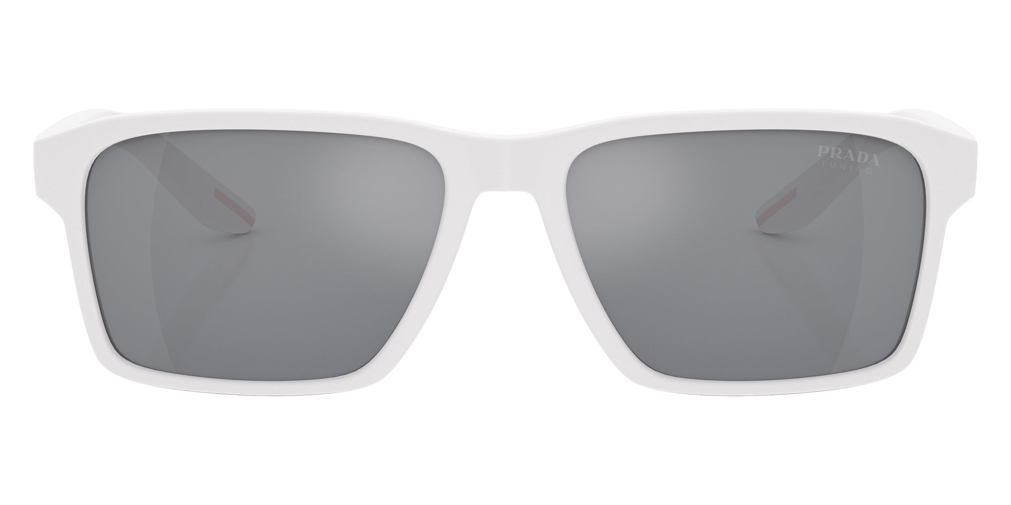 Prada Linea Rossa PS 05YSF TWK40A 58 - White Rubber / Light Blue Mirrored Silver #id:ps05ysftwk40a_s:106100