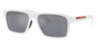 Prada Linea Rossa PS 05YSF TWK40A 58 - White Rubber / Light Blue Mirrored Silver #id:ps05ysftwk40a_s:106105