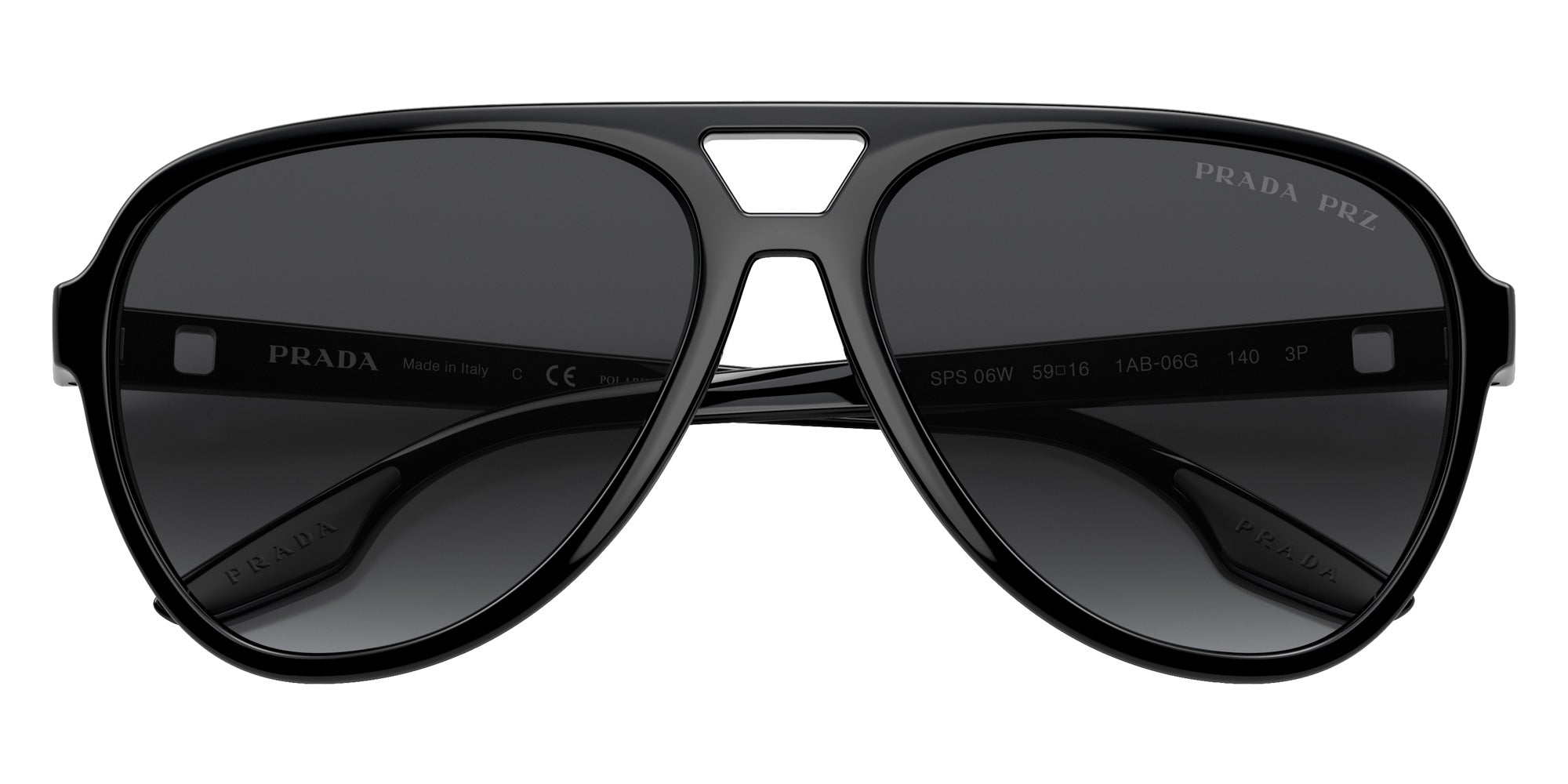 Prada Linea Rossa PS 06WS 1AB06G 59 - Black / Polarized Gray Gradient #id:ps06ws1ab06g_s:100120