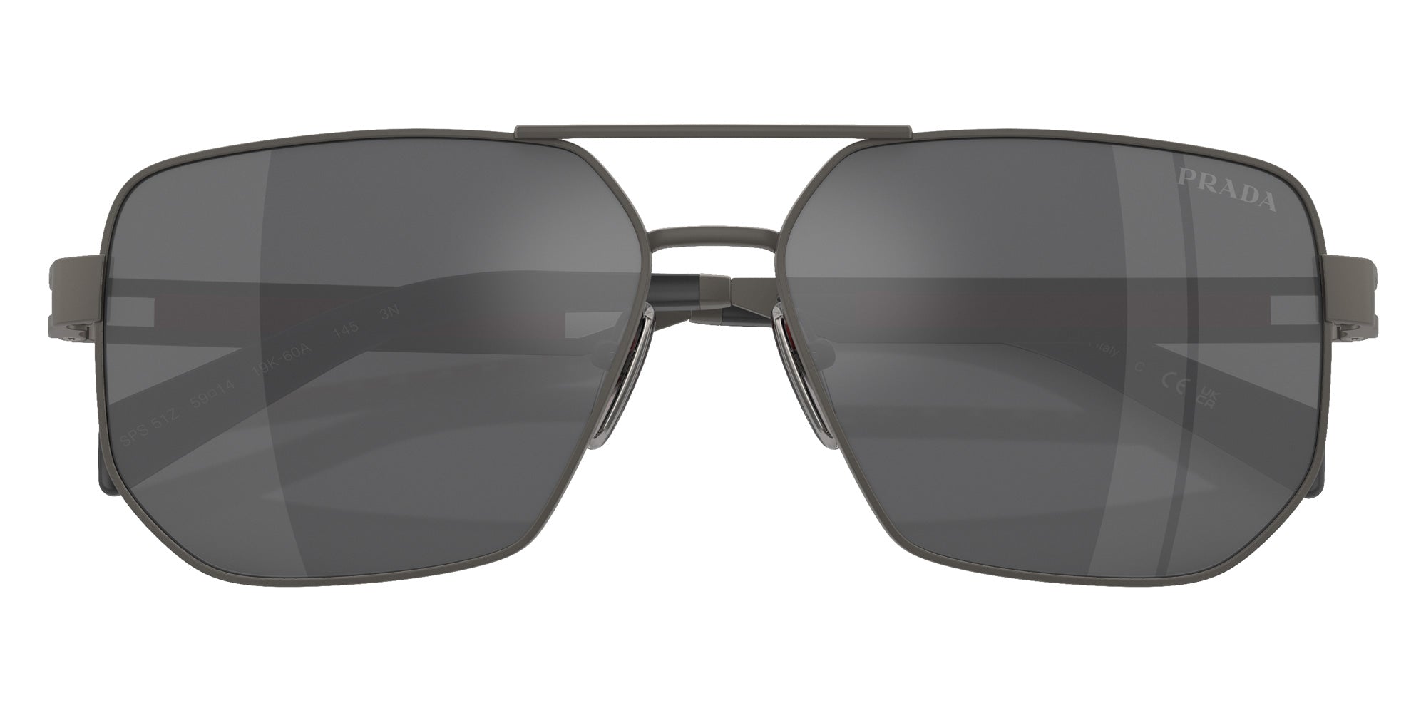 Prada Linea Rossa PS 51ZS 19K60A 59 - Matte Gunmetal / Gray Mirrored Silver #id:ps51zs19k60a_s:100120