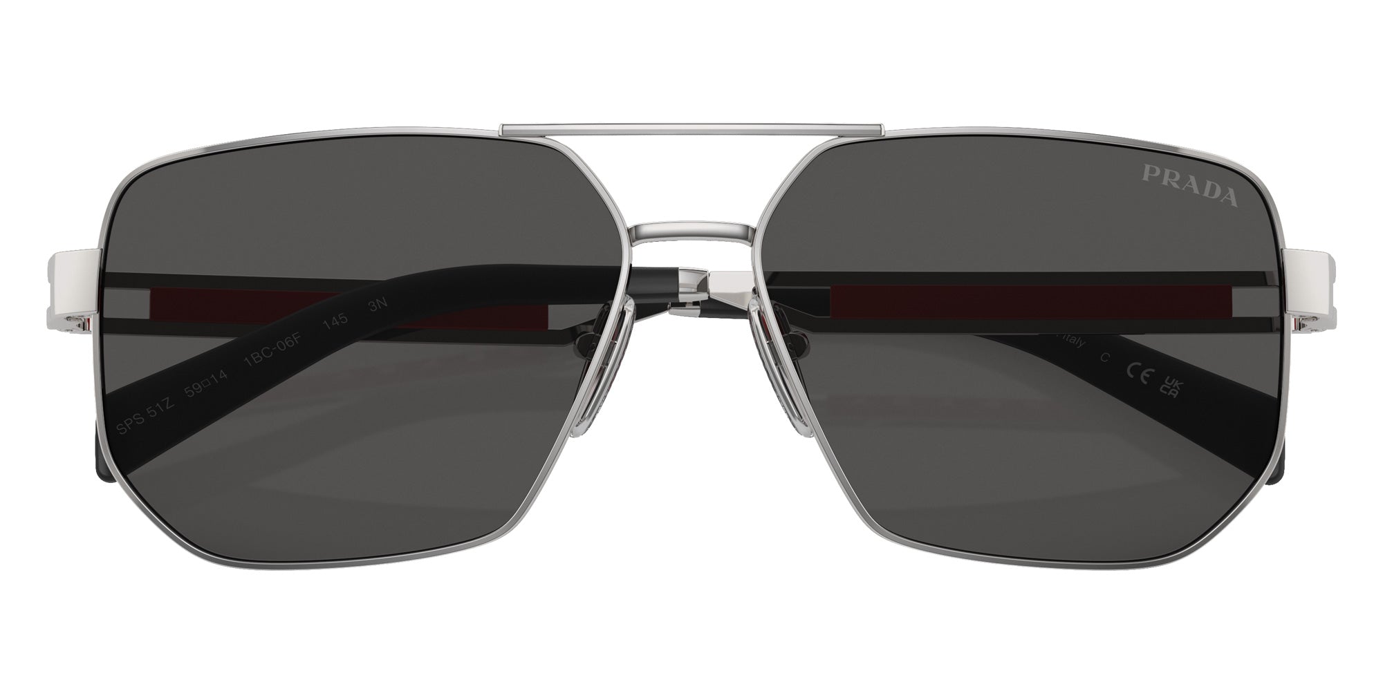 Prada Linea Rossa PS 51ZS 1BC06F 59 - Silver / Dark Gray #id:ps51zs1bc06f_s:100120