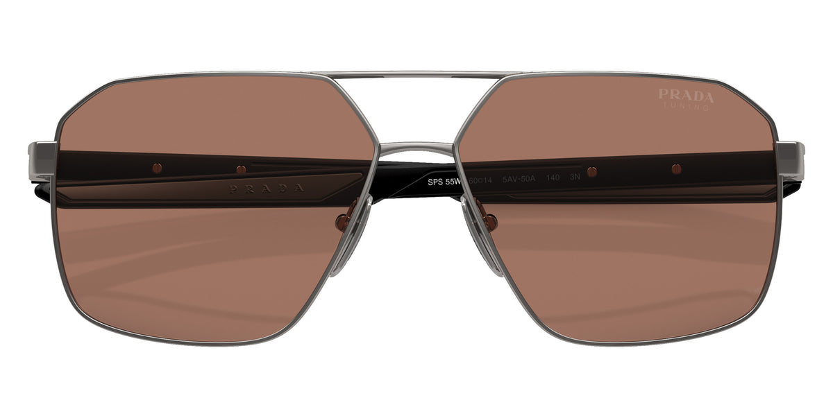 Prada Linea Rossa PS 55WS 5AV50A 60 - Gunmetal / Brown #id:ps55ws5av50a_s:100120