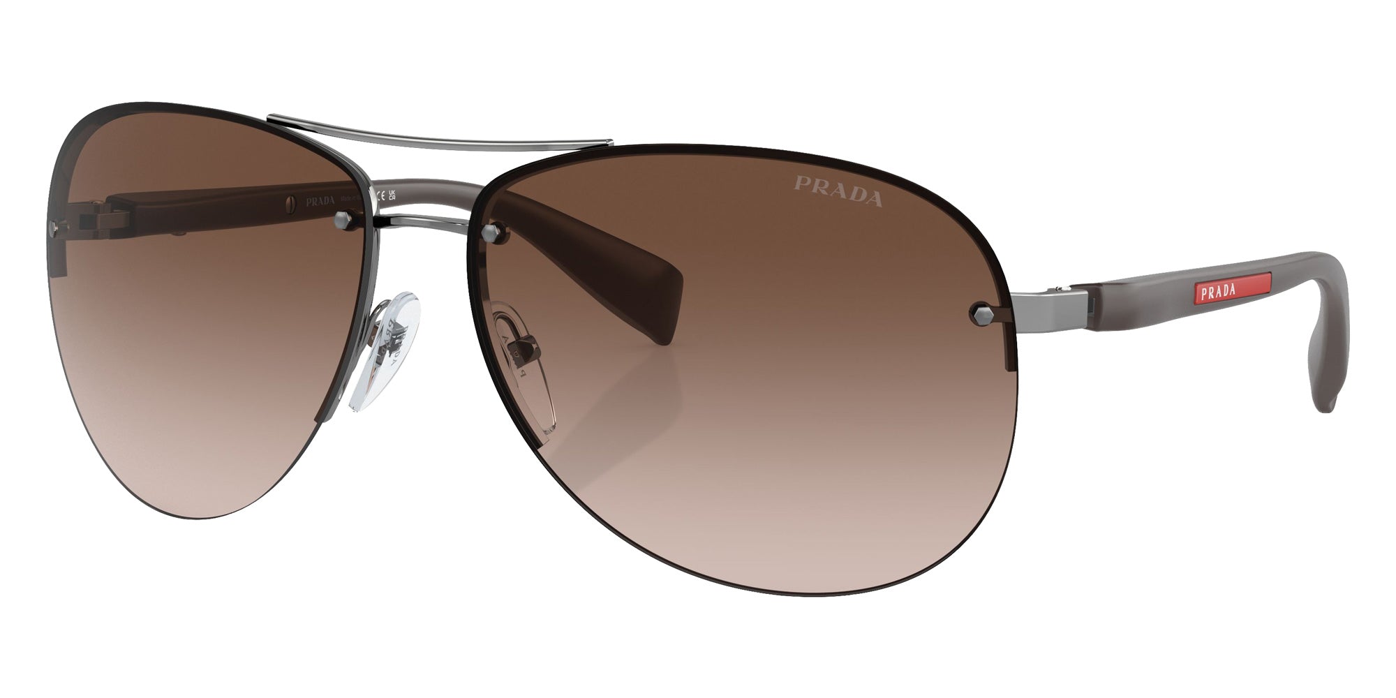 Prada Linea Rossa PS 56MS 5AV6S1 65 - Gunmetal / Brown Gradient #id:ps56ms5av6s1_s:100105