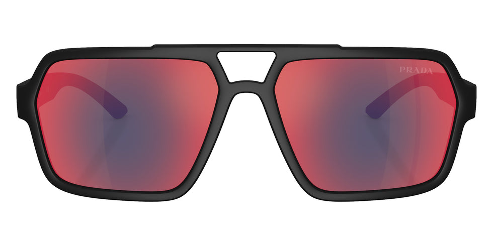 Prada Linea Rossa PS A06SF DG008F 59 - Black Rubber / Dark Gray Mirrored Blue/Red #id:psa06sfdg008f_s:100100