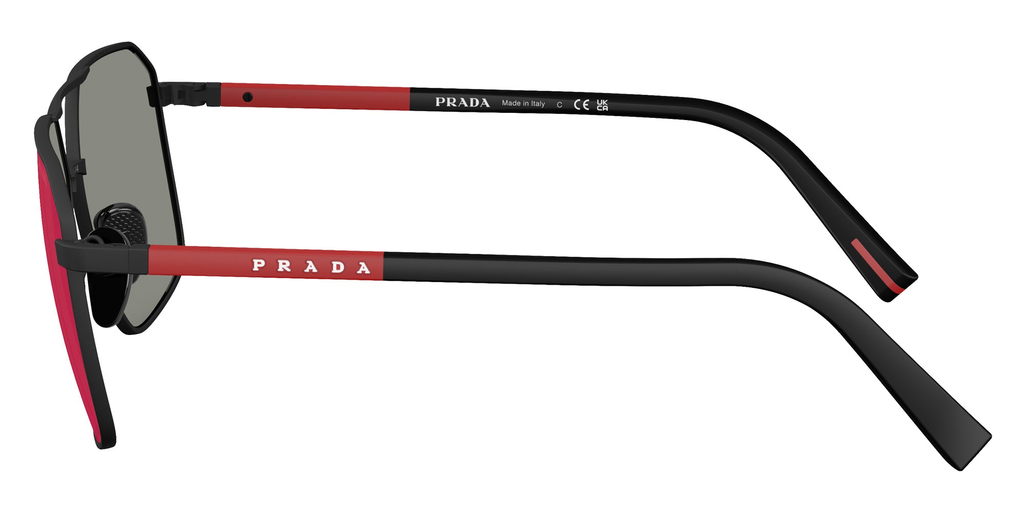 Prada Linea Rossa PS A50S DG008F 60 - Black Rubber / Dark Gray Mirrored Blue/Red #id:psa50sdg008f_s:102110