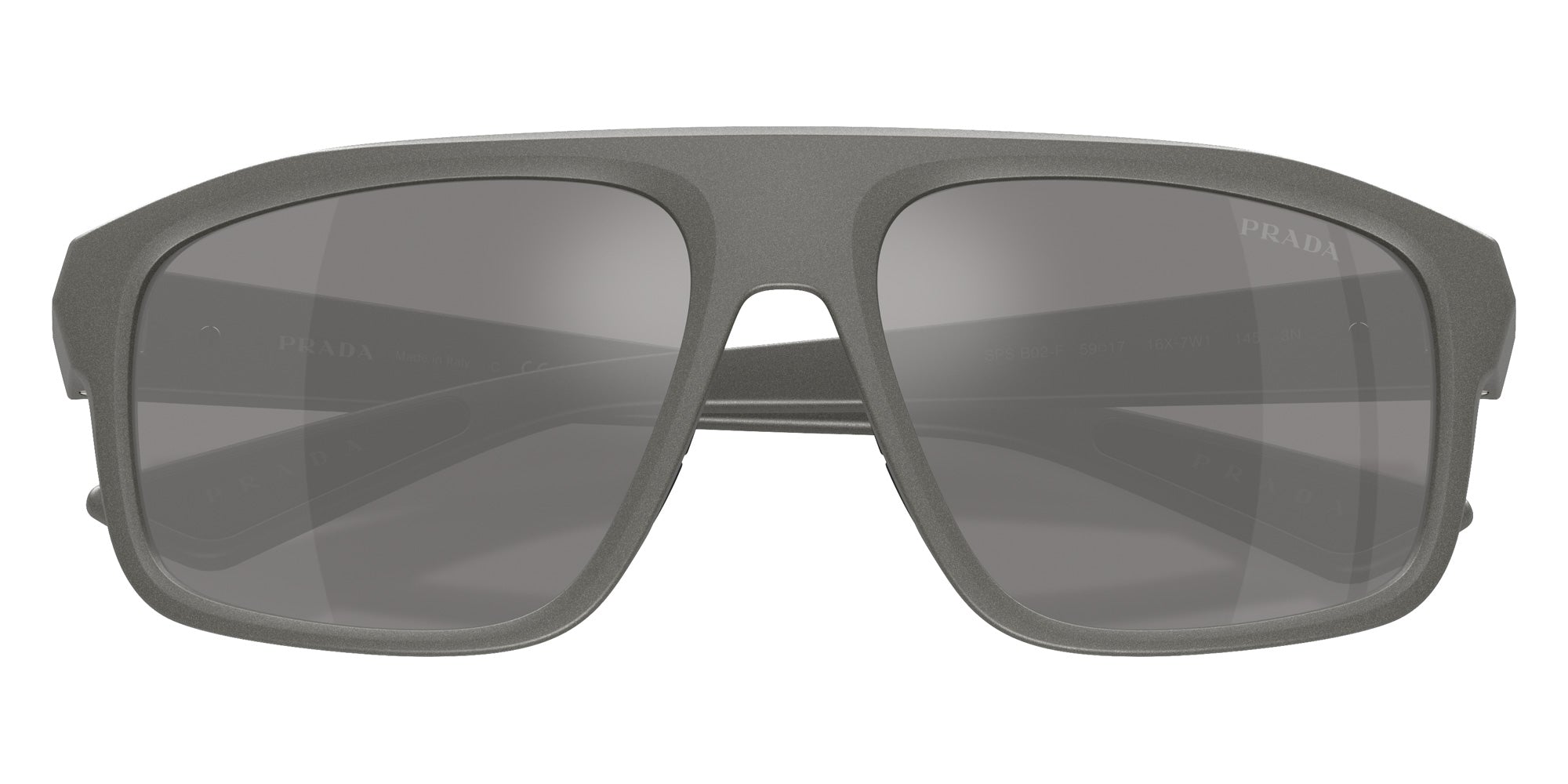 Prada Linea Rossa PS B02SF 16X7W1 59 - Metal Gray / Gray Mirrored Silver #id:psb02sf16x7w1_s:100120