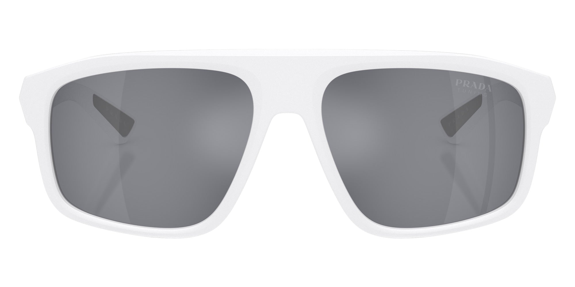 Prada Linea Rossa PS B02SF AAI40A 59 - Matte White / Light Blue Mirrored Silver #id:psb02sfaai40a_s:102100