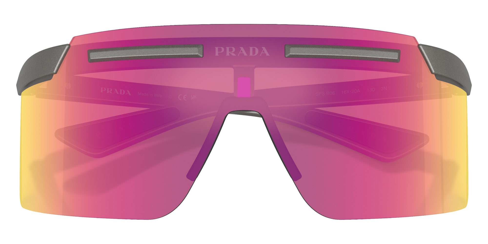 Prada Linea Rossa PS B06S 16X20A 140 - Metal Gray / Violet Mirrored Pink #id:psb06s16x20a_s:100120