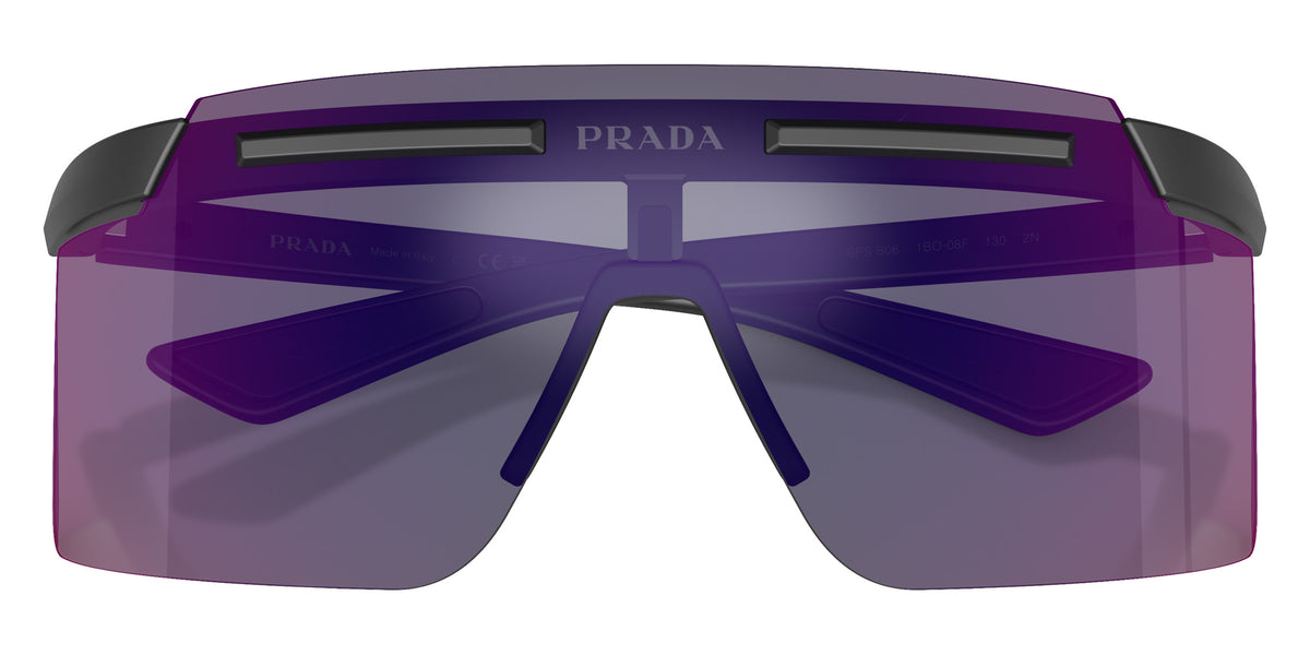 Prada Linea Rossa PS B06S 1BO08F 140 - Matte Black / Mirrored Blue/Red #id:psb06s1bo08f_s:100120