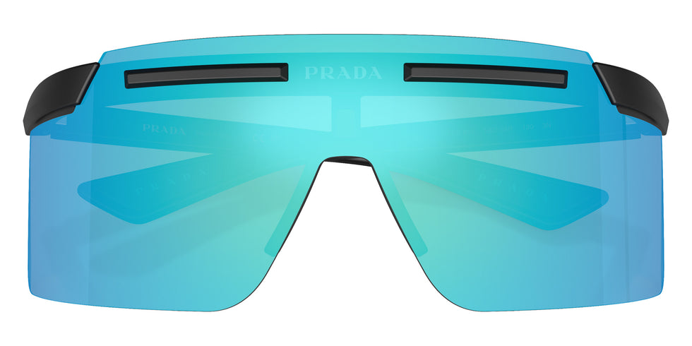 Prada Linea Rossa PS B06S 1BO08R 140 - Matte Black / Light Green Mirrored Blue #id:psb06s1bo08r_s:102120