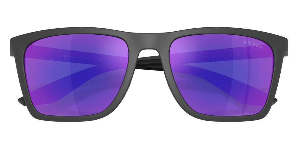 Prada Linea Rossa PS B08SF UFK05U 56 - Rubber Gray / Dark Blue Mirrored Violet #id:psb08sfufk05u_s:100120